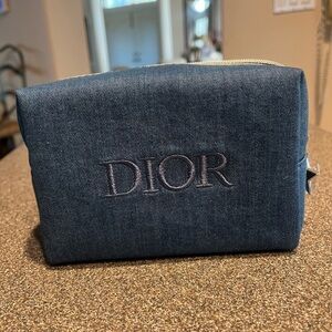 Dior Denim Makeup Bag